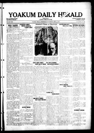 Primary view of object titled 'Yoakum Daily Herald (Yoakum, Tex.), Vol. 29, No. 136, Ed. 1 Thursday, September 10, 1925'.