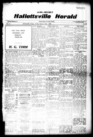 Semi-weekly Hallettsville Herald (Hallettsville, Tex.), Vol. 55, No. 56, Ed. 1 Friday, January 13, 1928