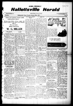 Semi-weekly Hallettsville Herald (Hallettsville, Tex.), Vol. 54, No. 61, Ed. 1 Tuesday, January 18, 1927