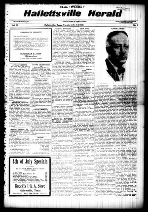 Semi-weekly Hallettsville Herald (Hallettsville, Tex.), Vol. 56, No. 1, Ed. 1 Tuesday, July 3, 1928
