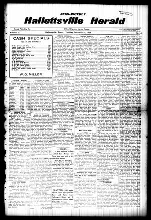 Semi-weekly Hallettsville Herald (Hallettsville, Tex.), Vol. 56, No. 43, Ed. 1 Tuesday, December 4, 1928