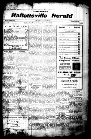 Primary view of object titled 'Semi-weekly Hallettsville Herald (Hallettsville, Tex.), Vol. 56, No. 92, Ed. 1 Friday, May 31, 1929'.