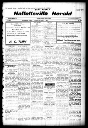 Semi-weekly Hallettsville Herald (Hallettsville, Tex.), Vol. 55, No. 10, Ed. 1 Friday, July 29, 1927