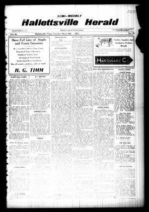 Semi-weekly Hallettsville Herald (Hallettsville, Tex.), Vol. 54, No. 74, Ed. 1 Tuesday, March 8, 1927