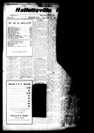 Primary view of object titled 'Semi-weekly Hallettsville Herald (Hallettsville, Tex.), Vol. 56, No. [75], Ed. 1 Friday, April 5, 1929'.