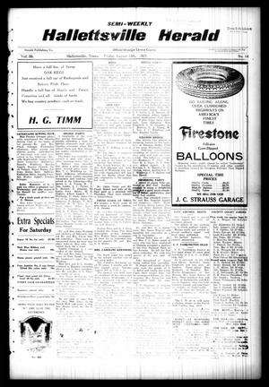 Semi-weekly Hallettsville Herald (Hallettsville, Tex.), Vol. 55, No. 14, Ed. 1 Friday, August 12, 1927
