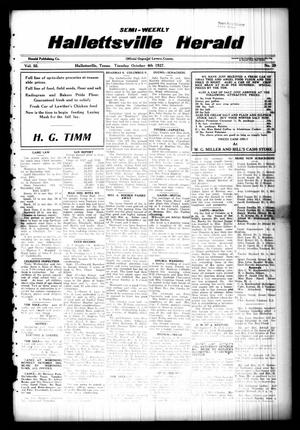 Semi-weekly Hallettsville Herald (Hallettsville, Tex.), Vol. 55, No. 29, Ed. 1 Tuesday, October 4, 1927
