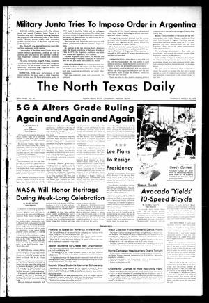 Primary view of object titled 'The North Texas Daily (Denton, Tex.), Vol. 59, No. 94, Ed. 1 Thursday, March 25, 1976'.