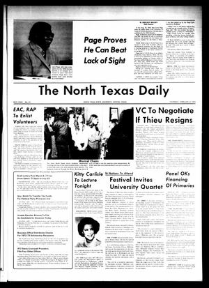 The North Texas Daily (Denton, Tex.), Vol. 55, No. 67, Ed. 1 Thursday, February 3, 1972