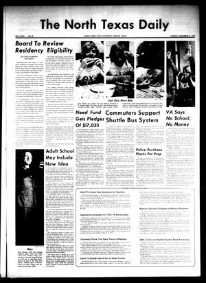 The North Texas Daily (Denton, Tex.), Vol. 56, No. 50, Ed. 1 Tuesday, December 5, 1972