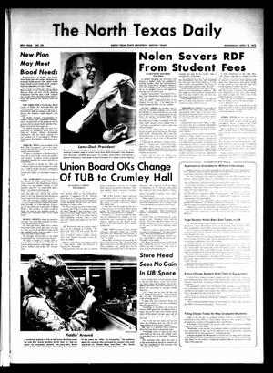 The North Texas Daily (Denton, Tex.), Vol. 56, No. 102, Ed. 1 Wednesday, April 18, 1973