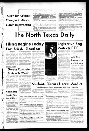 Primary view of object titled 'The North Texas Daily (Denton, Tex.), Vol. 59, No. 92, Ed. 1 Tuesday, March 23, 1976'.