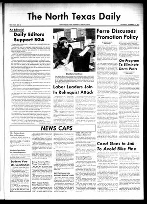 The North Texas Daily (Denton, Tex.), Vol. 55, No. 42, Ed. 1 Thursday, November 11, 1971