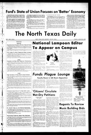The North Texas Daily (Denton, Tex.), Vol. 59, No. 60, Ed. 1 Tuesday, January 20, 1976