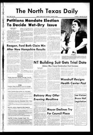 The North Texas Daily (Denton, Tex.), Vol. 59, No. 82, Ed. 1 Thursday, February 26, 1976
