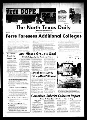 The North Texas Daily (Denton, Tex.), Vol. 56, No. 118, Ed. 1 Thursday, August 2, 1973