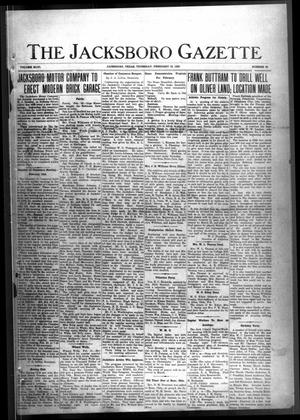 The Jacksboro Gazette (Jacksboro, Tex.), Vol. 46, No. 38, Ed. 1 Thursday, February 18, 1926
