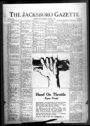 The Jacksboro Gazette (Jacksboro, Tex.), Vol. 47, No. 19, Ed. 1 Thursday, October 7, 1926
