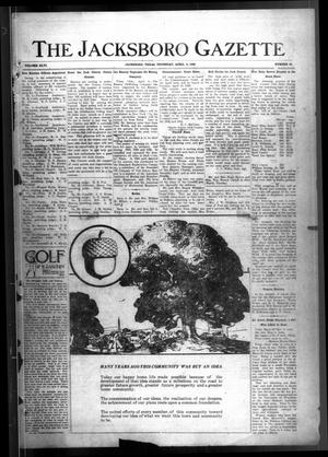 The Jacksboro Gazette (Jacksboro, Tex.), Vol. 46, No. 45, Ed. 1 Thursday, April 8, 1926