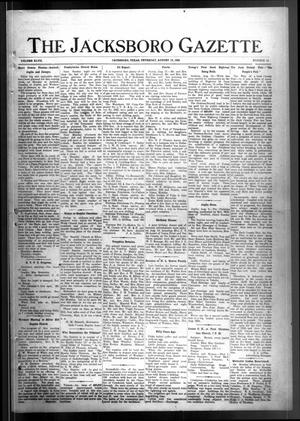 The Jacksboro Gazette (Jacksboro, Tex.), Vol. 47, No. 12, Ed. 1 Thursday, August 19, 1926