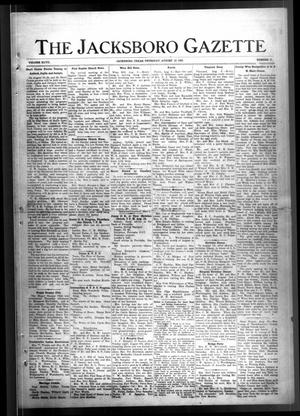 Primary view of object titled 'The Jacksboro Gazette (Jacksboro, Tex.), Vol. 47, No. 11, Ed. 1 Thursday, August 12, 1926'.