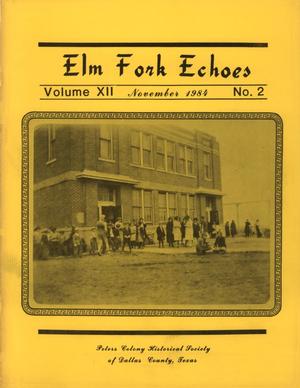 Elm Fork Echoes, Volume 12, Number 2, November 1984