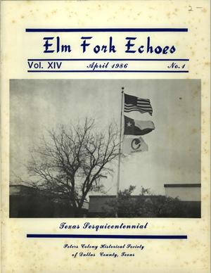 Primary view of object titled 'Elm Fork Echoes, Volume 14, Number 1, April 1986'.