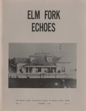 Primary view of object titled 'Elm Fork Echoes, Volume 3, Number 2, November 1975'.