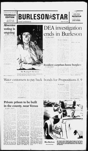 Burleson Star (Burleson, Tex.), Vol. 22, No. 46, Ed. 1 Thursday, March 19, 1987