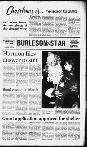 Burleson Star (Burleson, Tex.), Vol. 22, No. 23, Ed. 1 Thursday, December 25, 1986