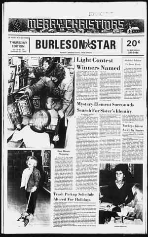 Burleson Star (Burleson, Tex.), Vol. 16, No. 20, Ed. 1 Thursday, December 25, 1980