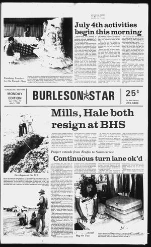 Primary view of object titled 'Burleson Star (Burleson, Tex.), Vol. 17, No. 75, Ed. 1 Monday, July 5, 1982'.