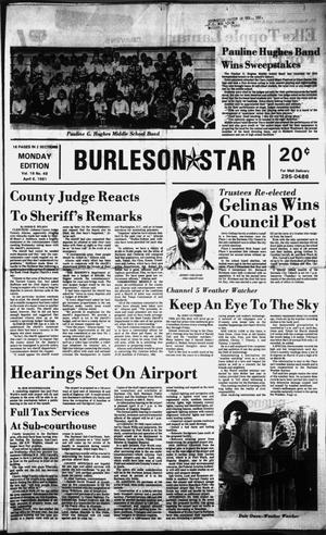 Primary view of object titled 'Burleson Star (Burleson, Tex.), Vol. 16, No. 49, Ed. 1 Monday, April 6, 1981'.