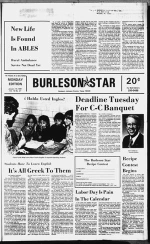 Primary view of object titled 'Burleson Star (Burleson, Tex.), Vol. 16, No. 27, Ed. 1 Monday, January 19, 1981'.
