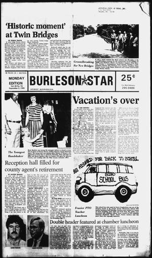 Burleson Star (Burleson, Tex.), Vol. 20, No. 93, Ed. 1 Monday, September 2, 1985