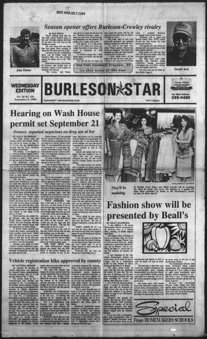 Primary view of object titled 'Burleson Star (Burleson, Tex.), Vol. 24, No. 101, Ed. 1 Wednesday, September 6, 1989'.