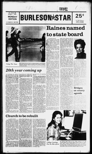 Primary view of object titled 'Burleson Star (Burleson, Tex.), Vol. 19, No. 48, Ed. 1 Monday, October 1, 1984'.