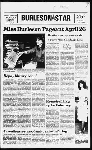 Burleson Star (Burleson, Tex.), Vol. 19, No. 46, Ed. 1 Thursday, March 22, 1984