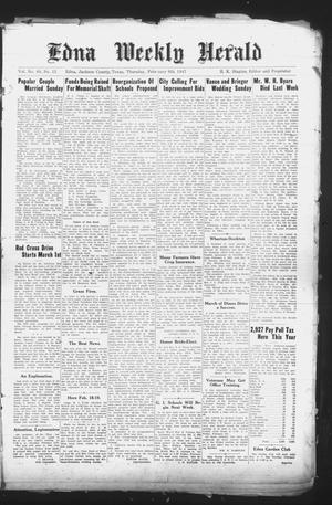 Primary view of object titled 'Edna Weekly Herald (Edna, Tex.), Vol. 40, No. 13, Ed. 1 Thursday, February 6, 1947'.