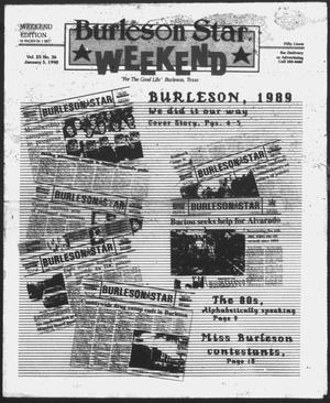 Primary view of object titled 'Burleson Star (Burleson, Tex.), Vol. 25, No. 36, Ed. 1 Friday, January 5, 1990'.