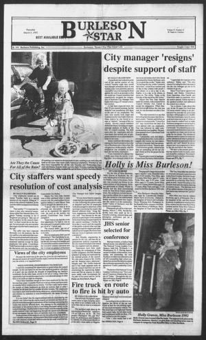 Primary view of object titled 'Burleson Star (Burleson, Tex.), Vol. 27, No. 41, Ed. 1 Thursday, March 5, 1992'.