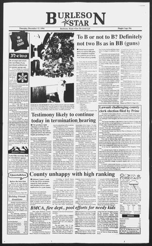 Primary view of object titled 'Burleson Star (Burleson, Tex.), Ed. 1 Thursday, December 15, 1994'.