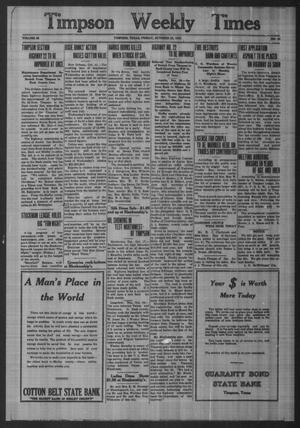 Timpson Weekly Times (Timpson, Tex.), Vol. 45, No. 43, Ed. 1 Friday, October 23, 1931