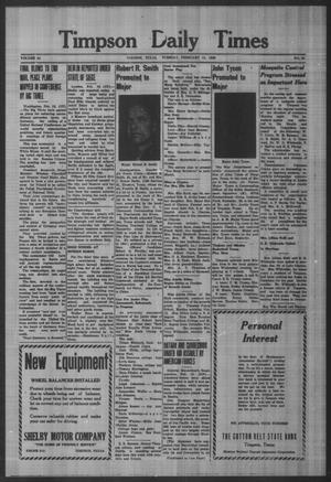 Timpson Daily Times (Timpson, Tex.), Vol. 44, No. 32, Ed. 1 Tuesday, February 13, 1945