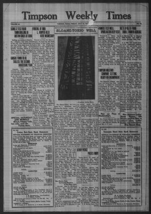 Timpson Weekly Times (Timpson, Tex.), Vol. 46, No. 28, Ed. 1 Friday, July 10, 1931