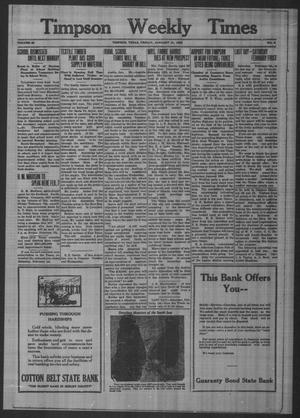 Timpson Weekly Times (Timpson, Tex.), Vol. 45, No. 5, Ed. 1 Friday, January 31, 1930
