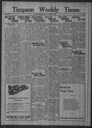 Timpson Weekly Times (Timpson, Tex.), Vol. 44, No. 3, Ed. 1 Friday, January 18, 1929