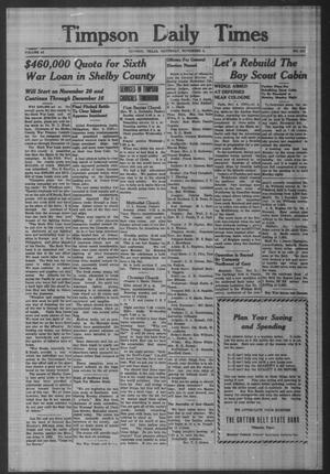 Timpson Daily Times (Timpson, Tex.), Vol. 43, No. 217, Ed. 1 Saturday, November 4, 1944