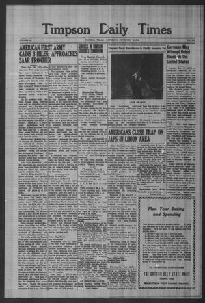 Timpson Daily Times (Timpson, Tex.), Vol. 43, No. 226, Ed. 1 Saturday, November 18, 1944