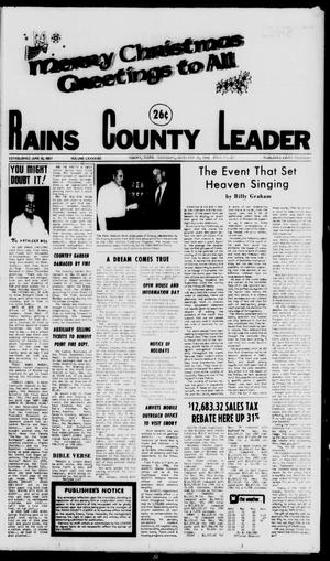 Rains County Leader (Emory, Tex.), Vol. 98, No. 29, Ed. 1 Thursday, December 19, 1985